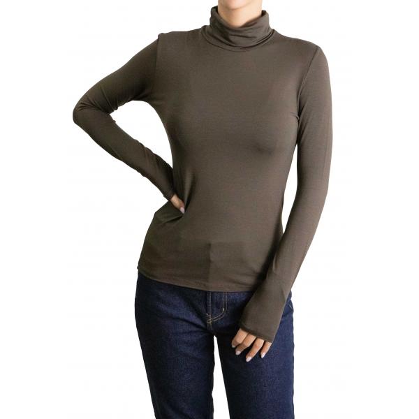 Maglia collo alto in viscosa